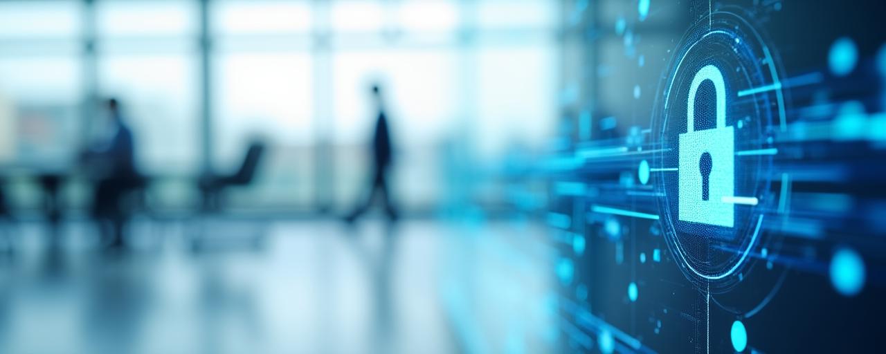 Reprezentare vizuală a securității și confidențialității datelor financiare